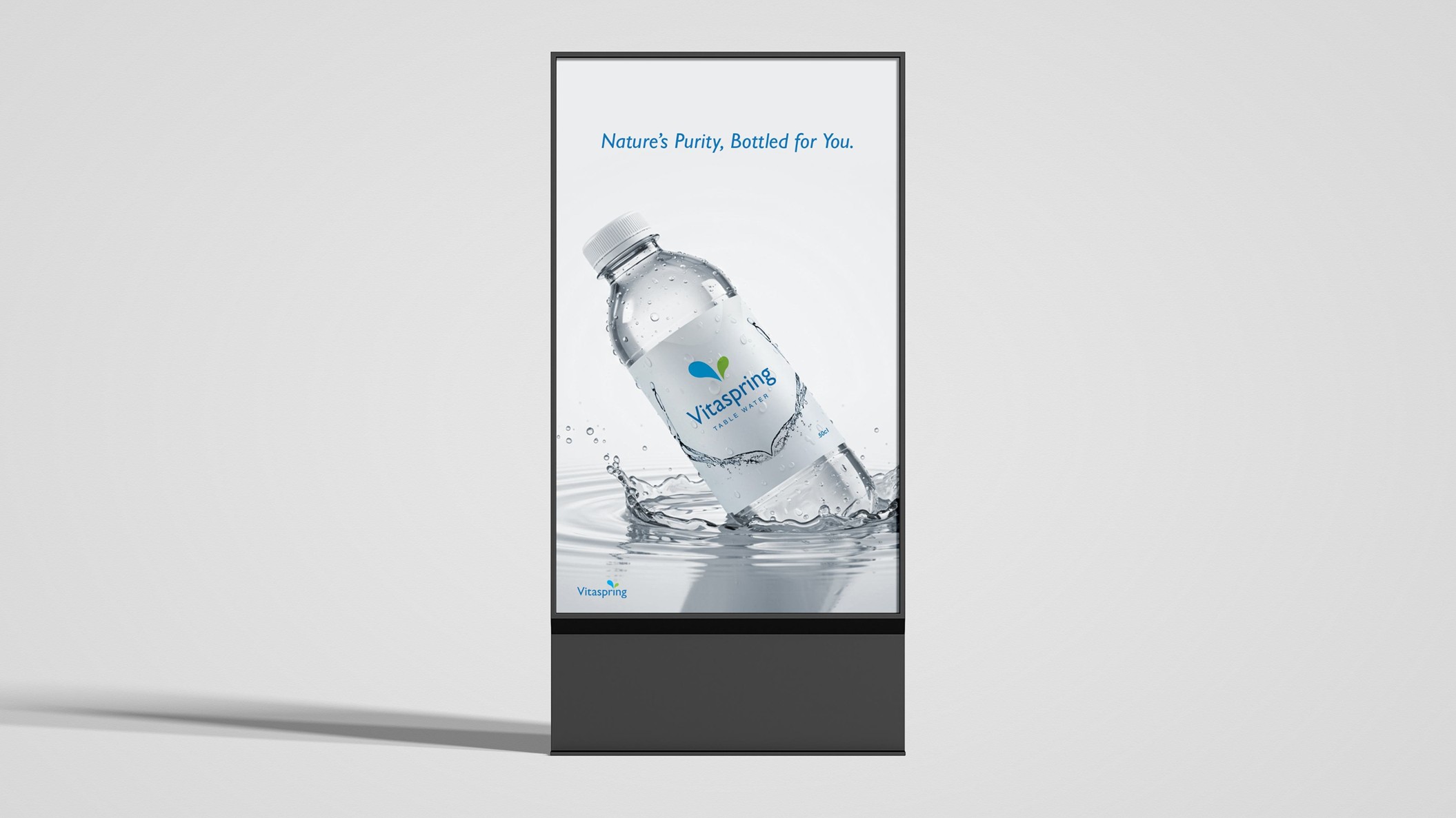 Freestanding poster mockup