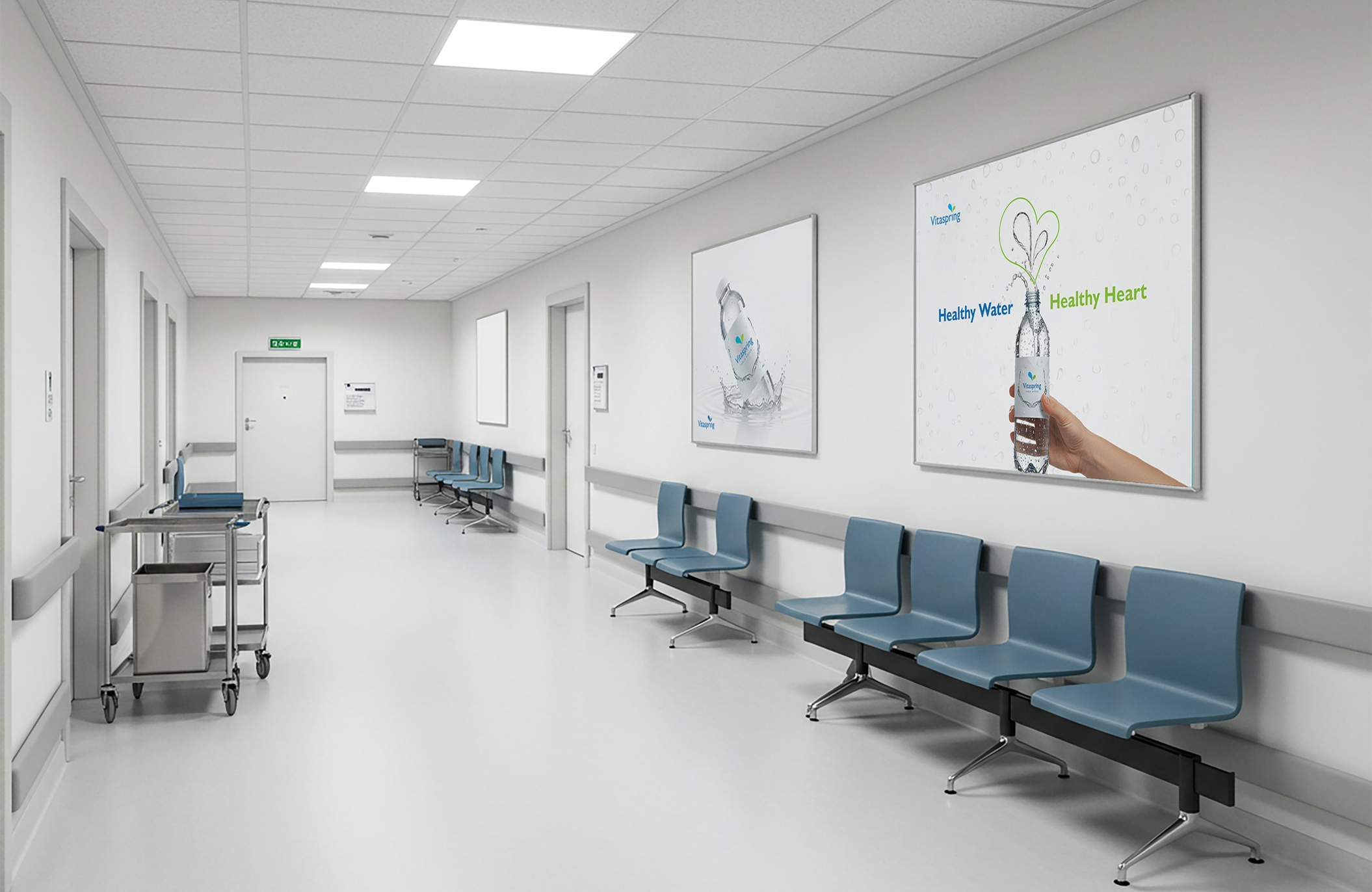 Hospital corridor posters